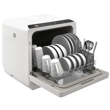 Image of HOMCOM Small Dishwasher, Mini Dishwasher w/ 4 Place Settings 6 Programs
