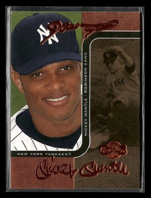 2006 Topps Co-Signers Robinson Cano Mickey Mantle Changing Faces Gold #/115