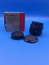 Vintage Canon FD 28/2.8 Lens With Box And Manual