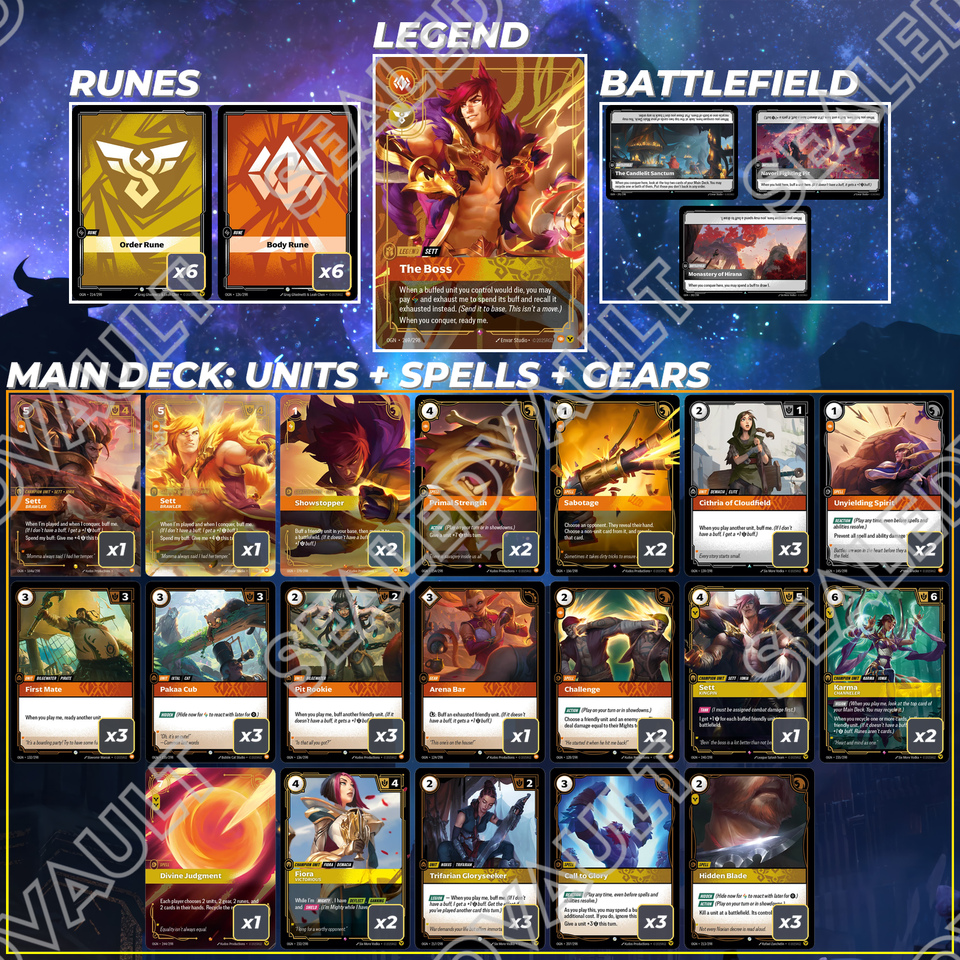 Sett Meta Riftbound TCG Deck | Origins | Competitive Tournament Ready ...