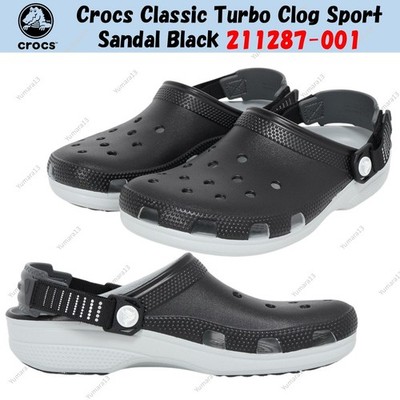 Crocs Classic Turbo Clog Sport Sandale Schwarz 211287-001 Unisex Gr.