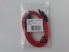 3x SATA Kabel 0,5m 6GB/s rot mit Clip grade A...