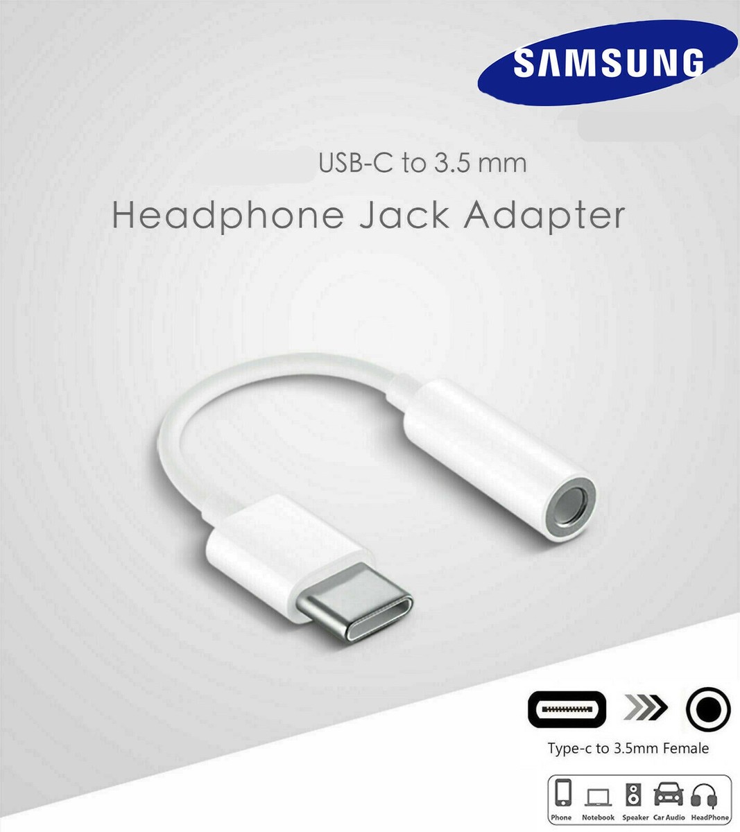 Samsung USB-C to Audio Jack Headphones Adapter Type C Lead Cable Aux