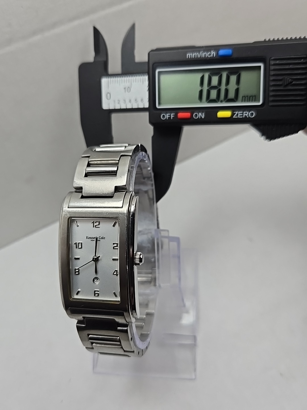 Kenneth Cole KC3142 Rectangular Stainless 50m Dat… - image 6