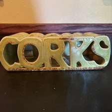 Ceramic Green 11x5 Wine Cork Holder