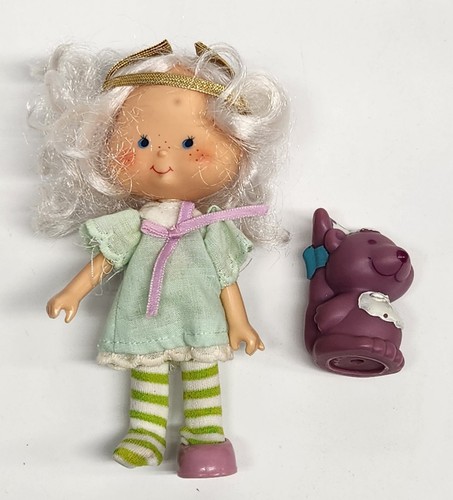 Vintage Original Strawberry Shortcake Angel Cake Puppe & Haustier Souffle Stinktier