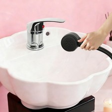 Water Faucet Set, Salon Shampoo Bowl Faucet and Sprayer Kit, Salon Water Faucet