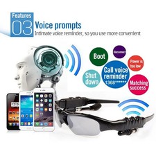 Wireless Bluetooth Glasses Music Headset Audio Hands-free Calls Smart Sunglasses