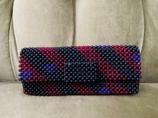 Vintage handmade Beaded Purse Boho Hippie Clutch -never been used 9.5 x 4 inches