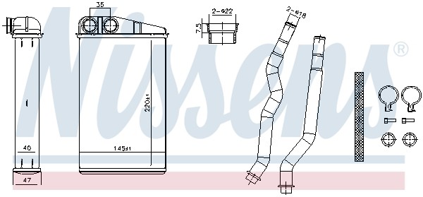 707270 Nissens WäRmetauscher, Innenraumheizung FüR CitroËN,Peugeot,Toyota-image