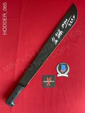 Kane Hodder autographed real 18" steel machete Friday The 13th Beckett Jason
