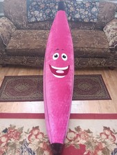 HBL Leisure Giant 75" Inflatable Pink Fabric Smiling Banana Party Decor