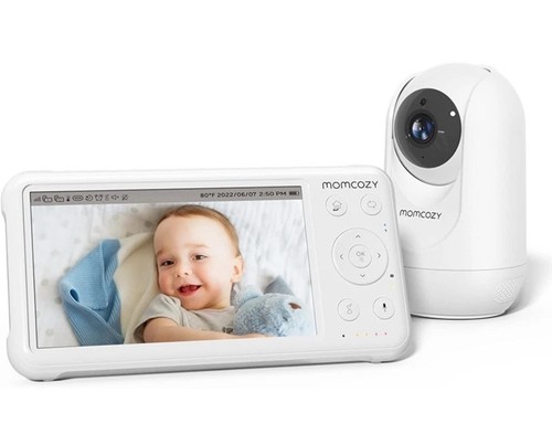 Momcozy Video BM01 5” Baby Monitor & Camera Wall Mount, 1080p 5000MAh 2way Audio