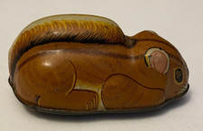 Vintage 1950's Tin Litho Japan Friction Chipmunk Squirrel Toy