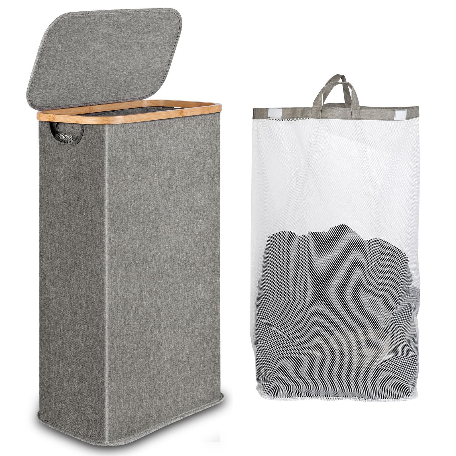 Cesto Biancheria 60L Salvaspazio Design Moderno con Sacco Lavabile
