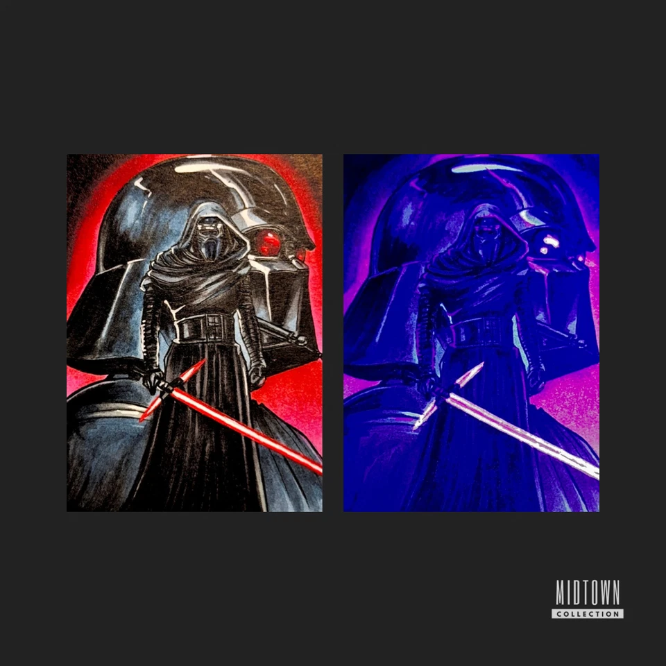 Tarjeta de boceto de artista original Kylo Ren - Star Wars - 1/1 (firmada) Foto 3 de 3