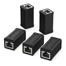 BENFEI RJ45 Inline Coupler, 5 Pack Cat7 Cat6 Cat5e Ethernet 5 packs, Black