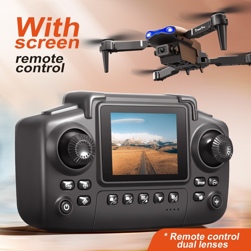4K HD Camera Drone WiFi FPV RC Foldable Dual Remote with Screen