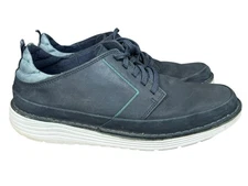 Clarks Brahnz Low Oxford Men’s 10.5M Navy Nubuck Leather OrthoLite Comfort