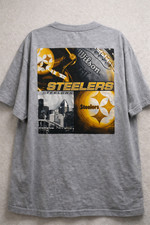 Vintage Pittsburgh Steelers Tee 2XL Y2K Double Sided NFL