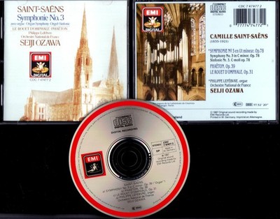 SAINT-SAENS: SYMPHONIE No. 3 - CD m. SEIJI OZAWA, PHILIPPE LEFEBVRE & ORCHESTRE