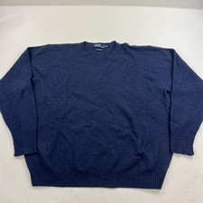 Polo Ralph Lauren Blue 100 Lambs Wool Crewneck Sweater Wool Size XXL Pullover