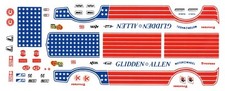 Glidden Allen Ford Pinto Stars N Stripes 125th - 124th Scale Decals Drag
