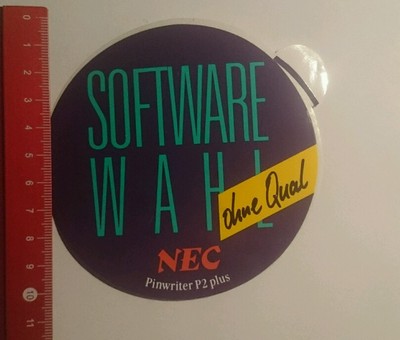 Sticker/Decal: Software Choice without agony NEC Primwriter P2 Plus (25101647)