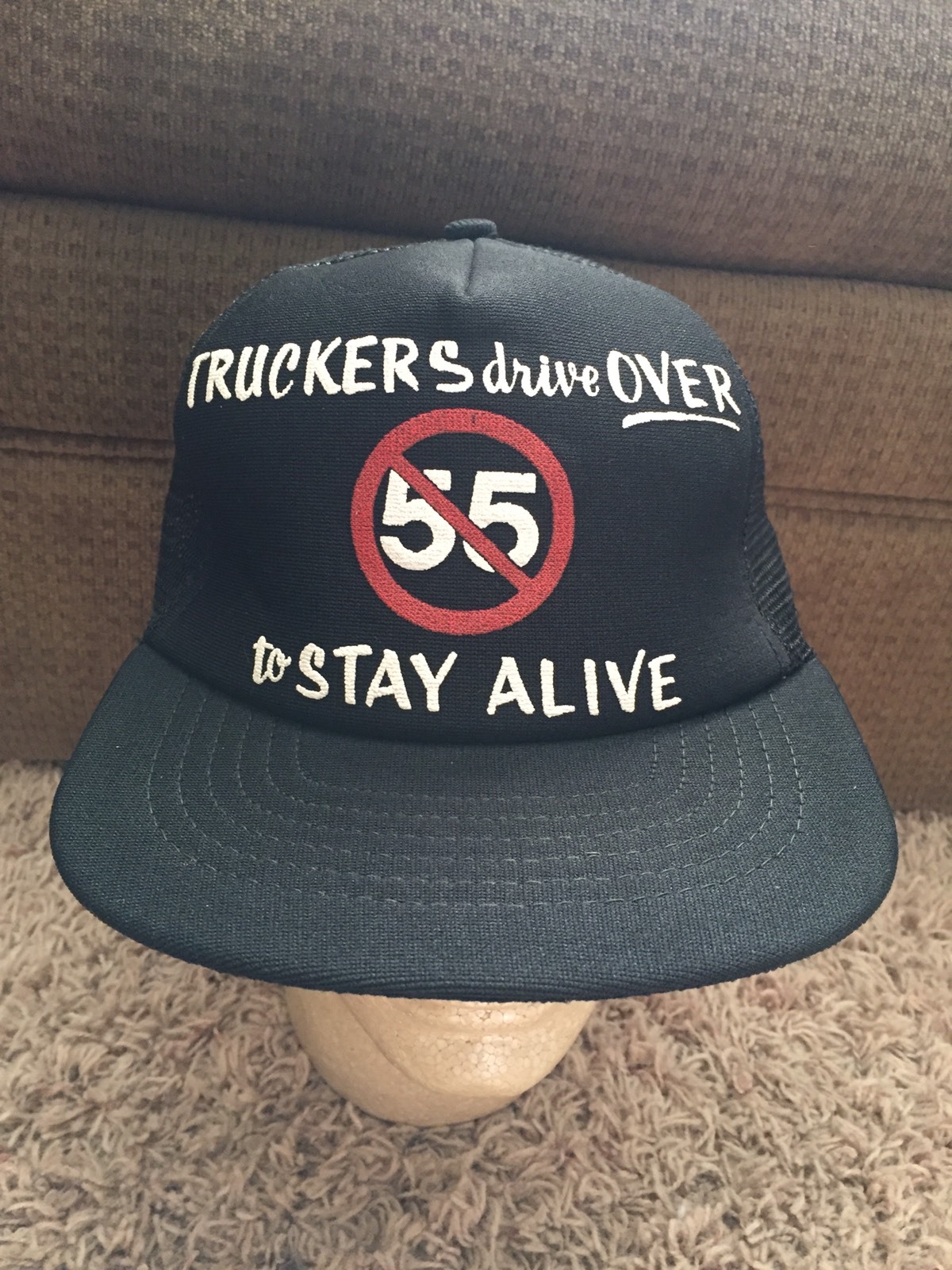 Funny Trucking Speed Limit Mesh Snapback Baseball Cap Trucker Hat Retro Vintage