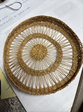 vintage wicker wall art