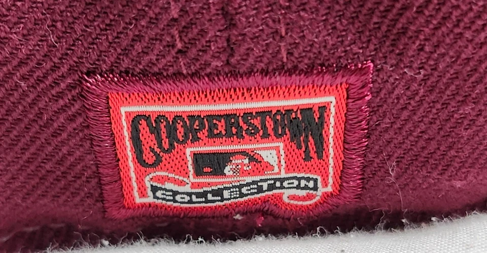 Gorra de los Dodgers de Los Ángeles Colección Cooperstown 1958 Color Plano Rojo Talla 8 Foto 4 de 4