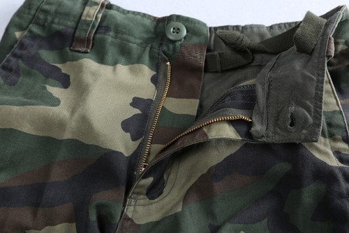 Boys Girls Kids Teens Paratrooper Fatigue Scout Camp Woodland Camo Cargo Pants - Picture 10 of 13