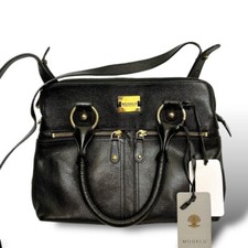 Modalu Pippa Rem Mini Grab Handbag Shoulder Bag Purse w/Dust Bag in Black Auth