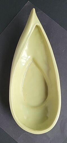 Vintage Lime Green Brush USA 243 Oblong McCoy Ceramic Planter Dish 11" Decor - Picture 3 of 10