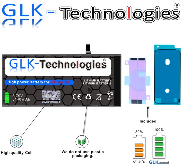 Glk Akku FüR Original Iphone Xr Apn 616-00471 Batterie Top QualitäT / Ohne Set-image