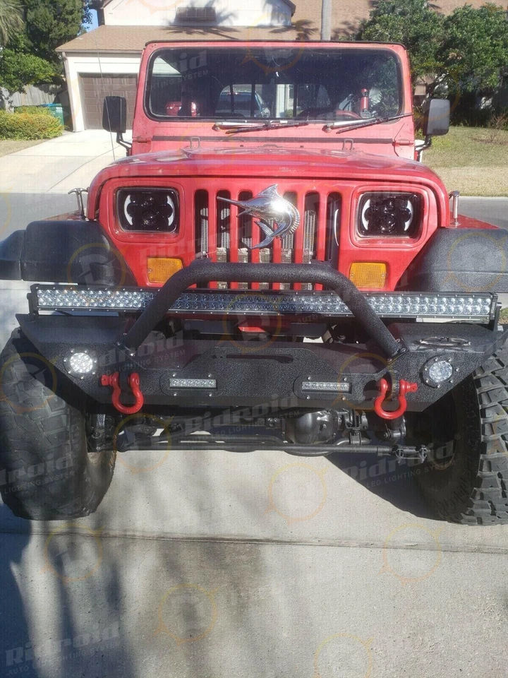 Par de faros LED DRL de haz alto/bajo DRL para camioneta Nissan D21 NX 5x7 7x6 pulgadas Foto 2 de 4