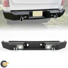 Black Steel Rear Bumper For 2007-2013 Chevy Silverado Sierra 1500 W Led Lights Black Steel Rear Bumper For 2007-2013 Chevy Silverado Sierra 1500 W Led Lights