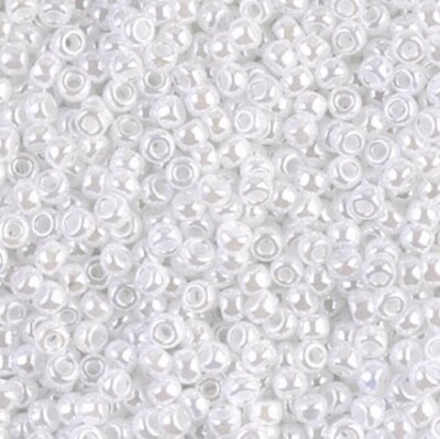 Miyuki Seed Beads 8/0 - White Pearl Ceylon