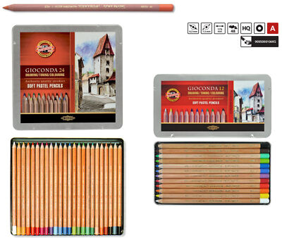 Soft Pastell Bleistift Set Künstler Zeichnung Buntstift KOH-I-NOOR Gioconda...