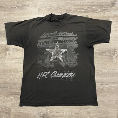 Vintage 1994 Dallas Cowboys NFC Champions T-Shirt Men's Size L Crazy Fade