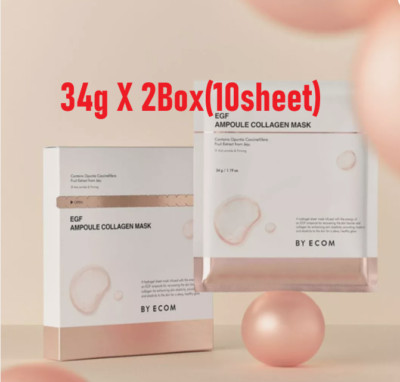 BY ECOM EGF AMPOULE COLLAGEN MASK PACK 34g x 10Sheet