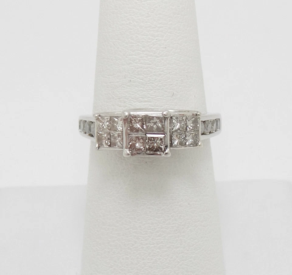 1CT Natural Diamond Engagement Anniversary Wedding Bridal Ring 10K White Gold - Image 3 of 4