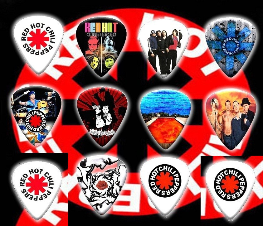 RED HOT CHILLI PEPPERS Guitar Picks Set of 12