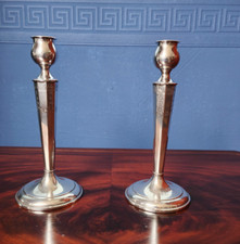 Paar Englische Silberleuchter 925er Sterling Silber Kerzenleuchter antik