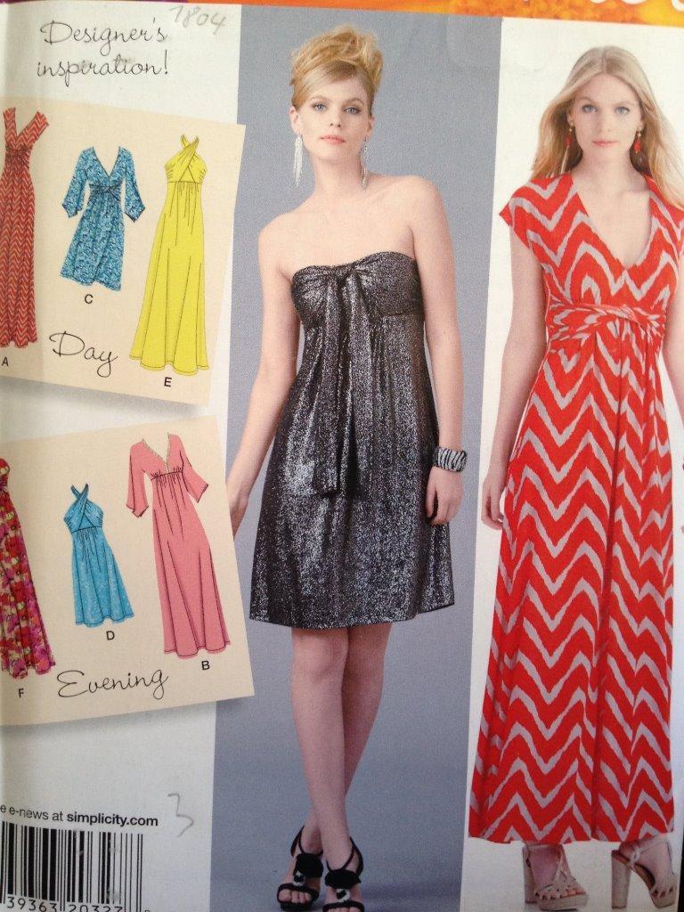 Simplicity Sewing Pattern 0327 1804 Misses Ladies Knit Dress Size 14-22  Uncut | eBay