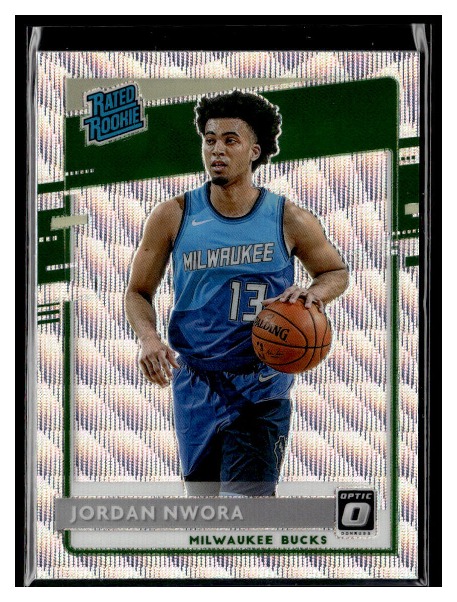 2020-21 Donruss Optic #189 Jordan Nwora Silver Pulsar Milwaukee Bucks