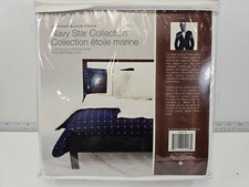 Vintage Alfred Sung Double bed sheets - Navy Star collection