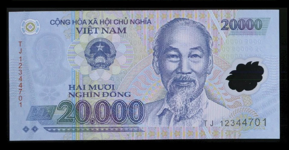 Billete de 30.000 Dong vietnamitas uno 20000 y uno 10000 moneda extranjera de Vietnam Foto 3 de 3