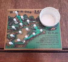 HOLE-IN-ONE GOLF IQ Tester Deluxe Edition Vintage Wooden Board Game Puzzle