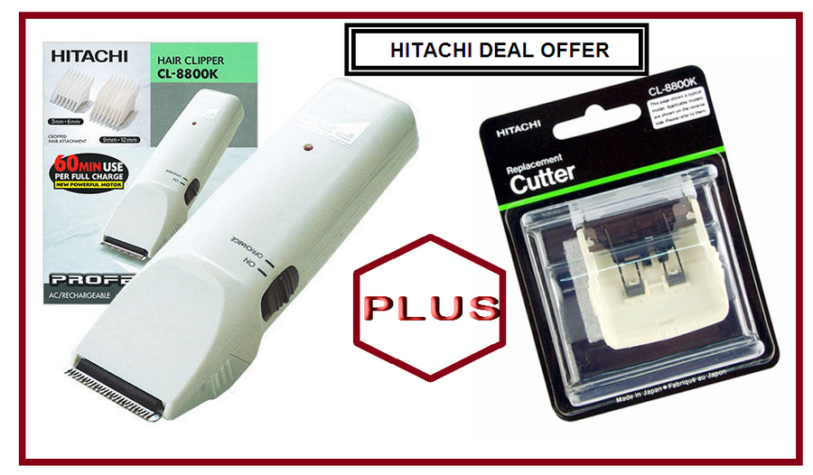 HITACHI CL-8800K Himax Professional Rechargeable Trimmer Hair